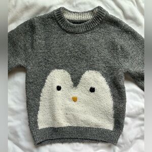 Mango Gray Penguin Sweater for Kids